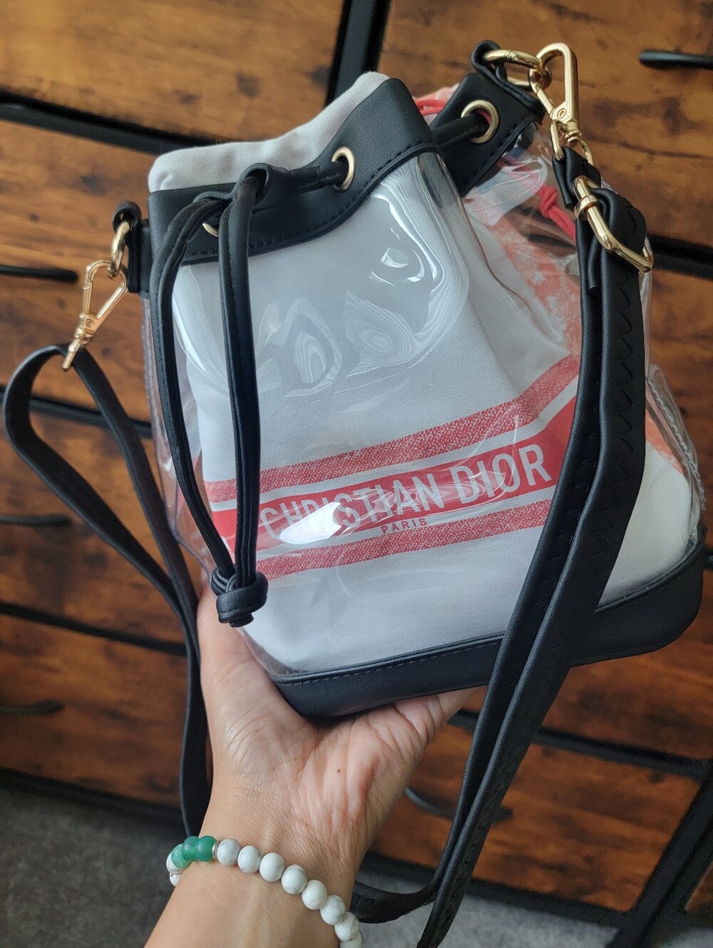 Authentic Dior Limited Edition Dust Bag With Clear Bag